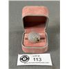 Image 1 : Beautiful 925 Sterling Silver CZ 1" Dome Ladybug Ring Size 8 - Tested