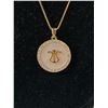 Image 2 : Gold Over 925 Sterling Silver 18" Curb Link Chain & 1" Gold Over 925 Sterling Silver MOP Pendant - T
