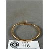 Image 3 : NOT REAL NOT GOLD - Cartier Juste un Clou Nail Bracelet - Marked " Cartier 19 DZ2383 AU 750 "