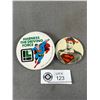 Image 2 : 4 Vintage Badges/Pinbacks - 2 Betty Boop & 2 Superman