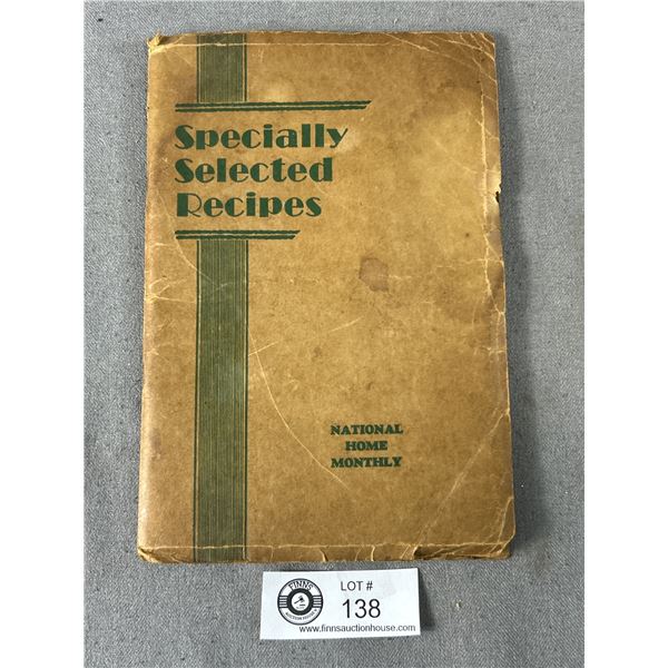 Early Cook Book (1920's) As Found