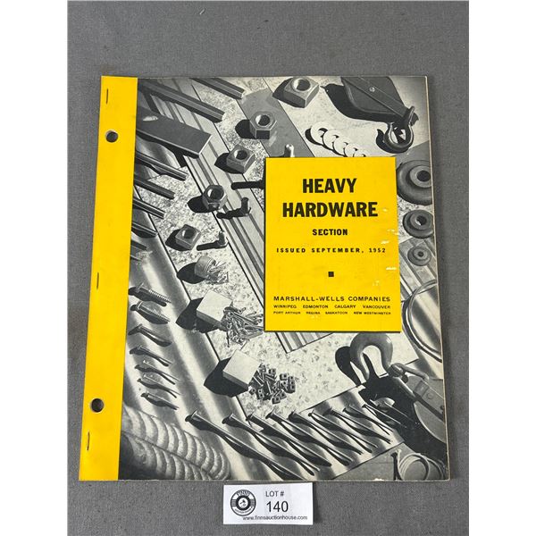Very Interesting Marshall Wells Catalogue 1952 (Heavy Hardware)
