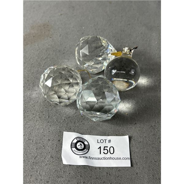 4 Hanging Crystal Chandelier Balls