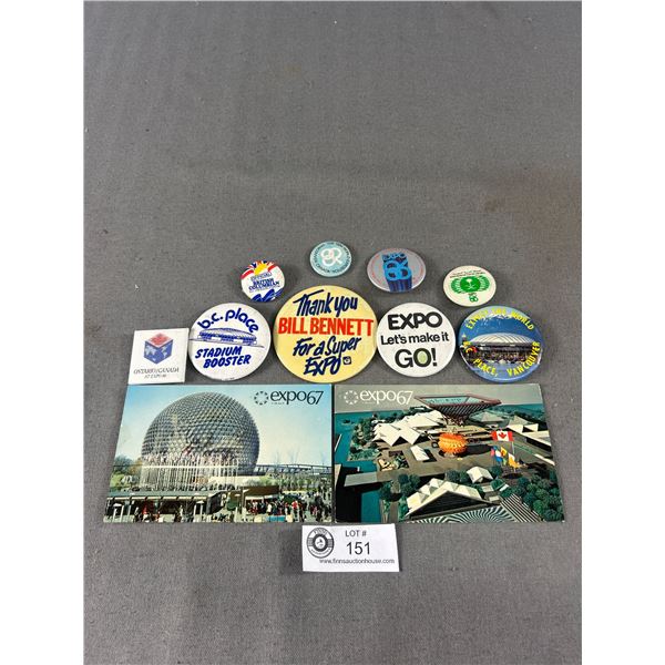 Expo Lot, 11 Pcs - 9 Expo 86 & 2 Expo 67