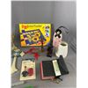 Image 4 : Lot Of Assorted Finds - Oil Candles w/ Lamp Shades, DVD's, Souvenier Stickers & More