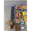 Image 7 : Lot Of Assorted Finds - Oil Candles w/ Lamp Shades, DVD's, Souvenier Stickers & More