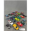 Image 2 : Cookie Tin Of Assorted Die Cast Collectible Cars - Hot Wheels, Majorette, Matchbox & More