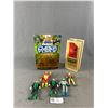 Image 1 : Vintage 1980's DC 4.75" Figures In Tea Box & Ltd Ed. 1995 Mega Heroes Cyber Force In Original Box