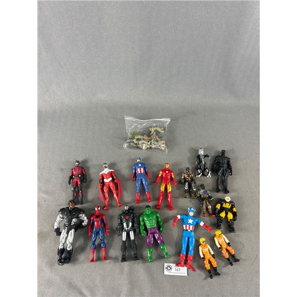 Nice Assortment Of Collectible Action Figure Toys. Some Are Vintage