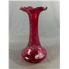 Image 2 : Pretty Mid 1950's Hand Blown Pink Vase Approx. 11.5" H