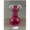 Image 2 : Pretty Mid 1950's Hand Blown Pink Vase Approx. 8.75"