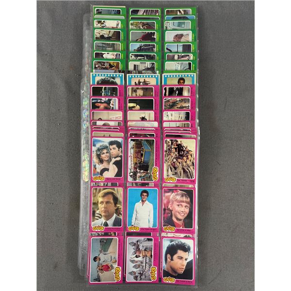 1978  Paramount Pictures "Grease" Collector Cards #1-132 Plus Stickers #1-22 In Protector Sheets