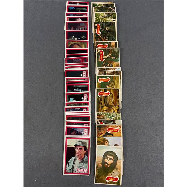 1982 "MASH" & 1968 "Planet Of The Apes" Collector Cards In Acrylic Cases
