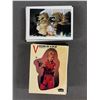Image 1 : 1984 Fleer "V" Collector Cards/Stickers & 1984 "Star Trek III" Cards In Acrylic Cases
