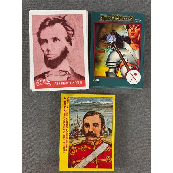 Vintage RCMP, REPRINT "Civil War" 1-55, & Misc. Gaming Collector Cards In Acrylic Cases
