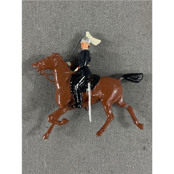 Signed "Britains" Vintage Lead Cavalry Soldier In Great Condition