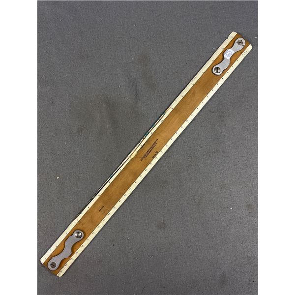 Large Vintage Boxwood Drafting Ruler