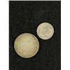 Image 1 : 2 Australian Silver Coins - 1921 SixPence & 1943 Florin. Both Contain Silver.