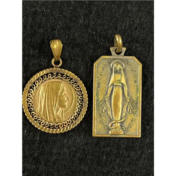 2 Very Old Religious Pendants/Medallions