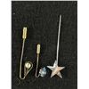 Image 1 : 3 Vintage Stick Pins (1 Marked Sterling)