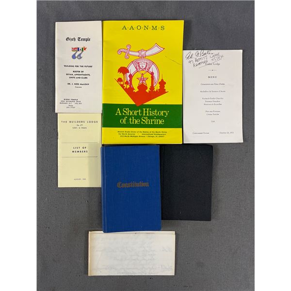Vintage Masonic & Gizeh Temple Lot