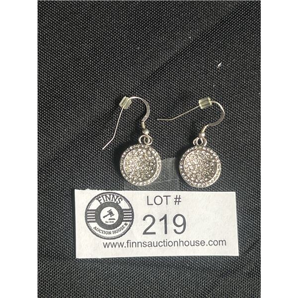 Beautiful Pair Of Michael Korrs Sparkley Round Earrings. Marked Michael Korrs
