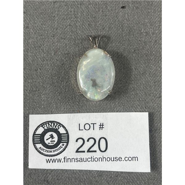 Very Nice Opal Pendant. Unmarked. Very Pretty. Approx. 1.5" x .75"