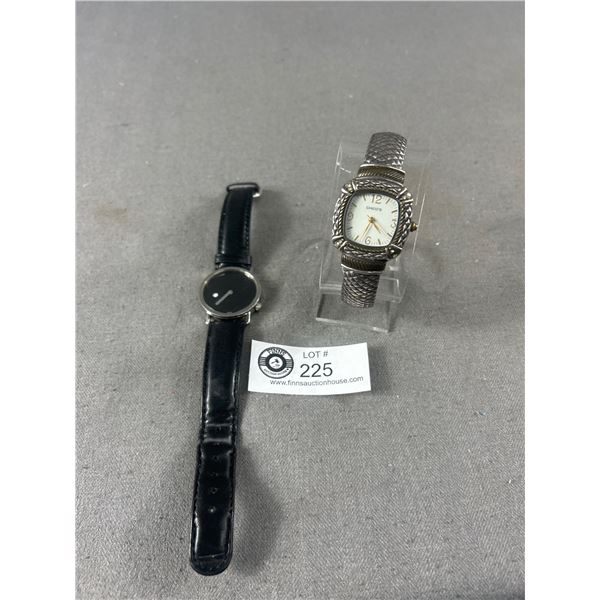 Vintage Chico's Cuff Watch. Untested. Plus Vintage Net Watch w/ Leather Strap. Untested