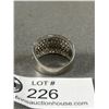 Image 2 : Very Nice Silver Tone Ring w/ Small Rhinestones. Unmarked