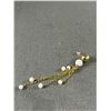 Image 3 : Lovely Gold Over Sterling Silver w/Milk Glass Beads Dangling On Chains Pair Of Earrings Marked 925 I