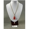 Image 1 : Vintage Amber Rendant w/ Twisted Chain Necklace