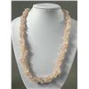 Image 2 : Heavy Double Strand Genuine Rose Quartz Stone Necklace