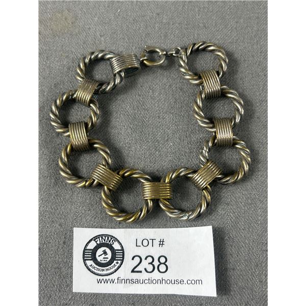 Vintage Heavy Silver Links Bracelet