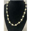 Image 3 : Magnetic Black Beads & Pearls Choker Necklace & Matching Bracelet Set