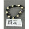 Image 4 : Magnetic Black Beads & Pearls Choker Necklace & Matching Bracelet Set