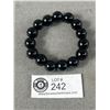 Image 1 : Heavy Large Black Onyx Stone Beads Bracelet