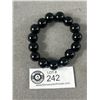 Image 2 : Heavy Large Black Onyx Stone Beads Bracelet