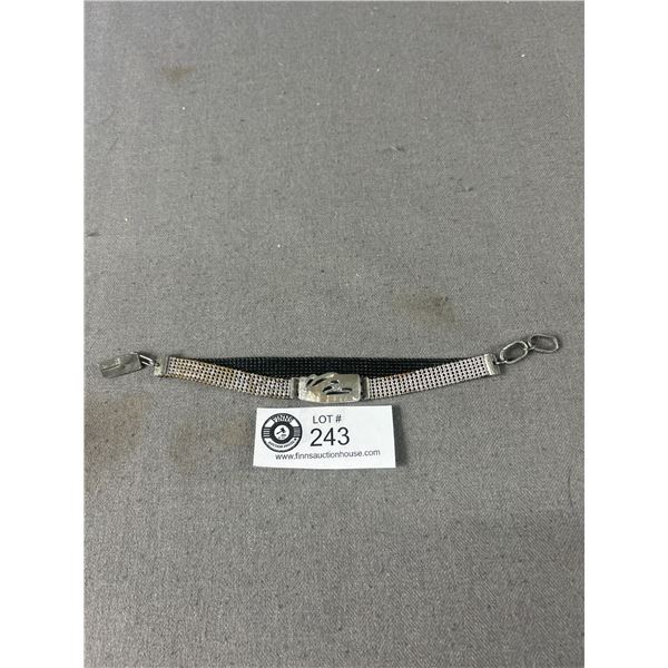 Vintage Silver Bracelet, Unusual, Marked Fait A La Main, Hand Made In Montreal Canada