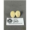 Image 1 : 14K Gold Genuine Ivory Pair Of Earrings
