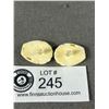 Image 3 : 14K Gold Genuine Ivory Pair Of Earrings