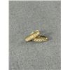 Image 2 : Lovely Gold w/ Tiny White Stones Pair Of Earrings, 14K Gold Studs, Marked 14K