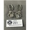 Image 1 : Pair Of Lovely Rhinestones & Crystal Beads Heart Shaped Earrings