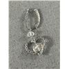 Image 3 : Pair Of Lovely Rhinestones & Crystal Beads Heart Shaped Earrings