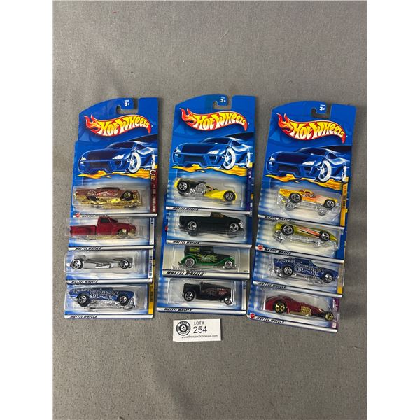 12 Packages Of Hot Wheels Die-cast Metal Collectibles