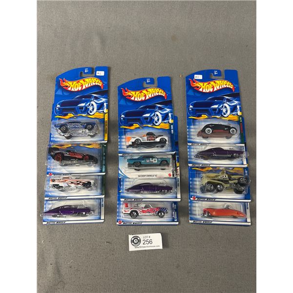12 Packages Of Hot Wheels Die-cast Metal Collectibles