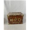 Image 2 : Lot Of 4 Vintage Tobacco Boxes - Wood, Tin & Cardboard