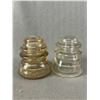 Image 2 : 4 Large Insulators - 3 Dominion Glass & 1 Brown Ceramic