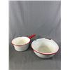 Image 4 : Nice Selection Of Vintage Enamel Cooking Ware