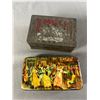 Image 2 : 3 Old Toffee Tins w/ Lids. Approx. 4.25" x 6.25"