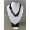 Image 1 : Extra Length Triple Strand Black Crystal Beads w/ Tiny Spacers Necklace